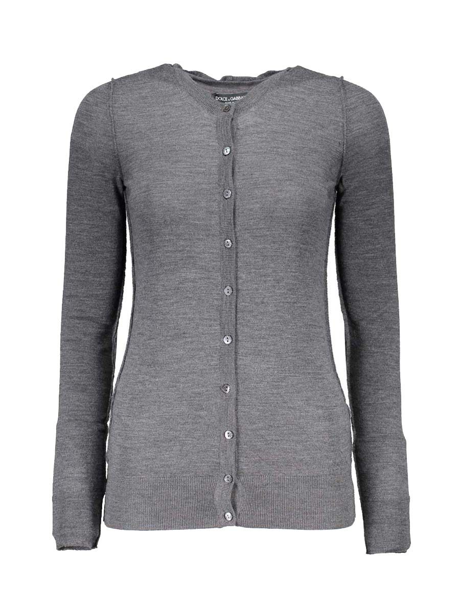 Dolce&Gabbana 灰色开襟长袖针织衫