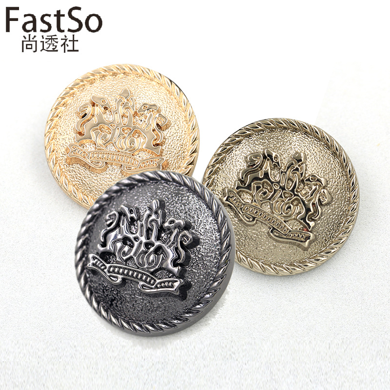 Button-in-the-light metal button Metallic Buttons FASHION MEN'S AND WOMEN'S WESTERN-STYLE SWEATER SWEATER DACCOLADE GOLD DACCOLADE SWEATPANTS GOLD DACCOLADE