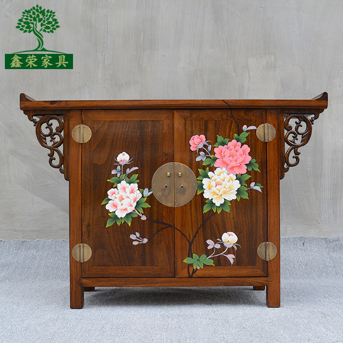 Camphor wood offering table solid wood Buddha table God table God of wealth table Buddha table Buddha case incense case confession table for Taiwan Chinese style antique table depiction