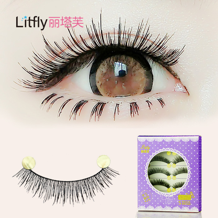 Litfly丽塔芙手工假睫毛252 自然 短款 浓密 裸妆 棉线梗