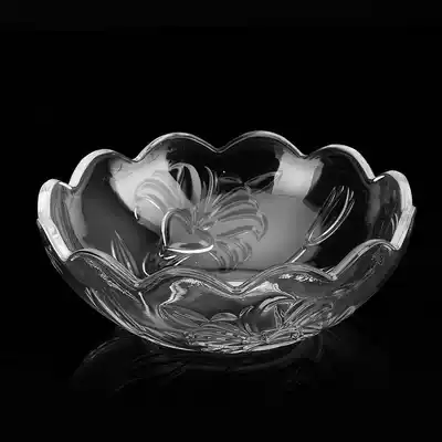 Glass fruit plate crystal fruit bowl fruit bowl Bowl home accessories living room dry fruit plate candy plate creative