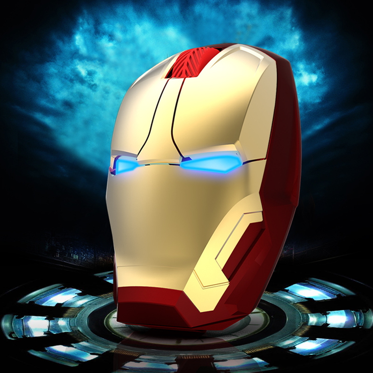 Every day special price steel Man Wireless Mouse Silent Silent Slide Mouse USB Computer Notebook Glowing Game Slip Rat