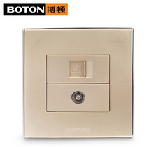 Botton 2V 86 Champagne Gold TV Computer Socket Touted Finish with