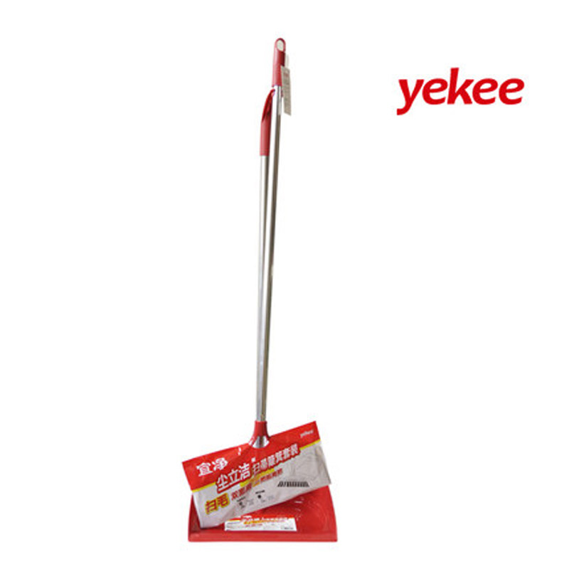yekee/宜洁扫把簸箕套装软毛不锈钢杆扫地笤帚扫帚簸箕组合撮箕