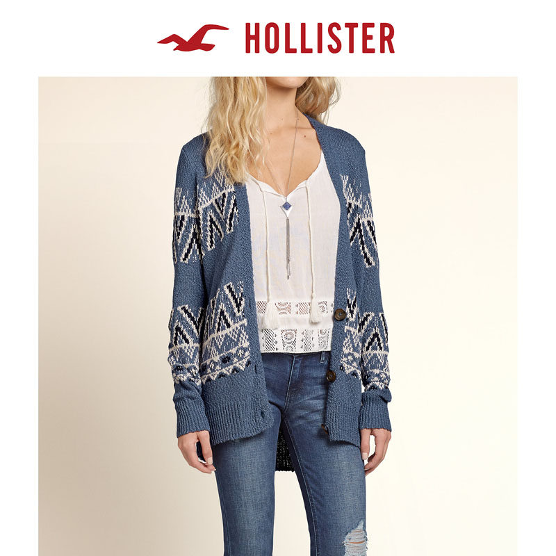 Hollister 图案男友风开衫 女 94083