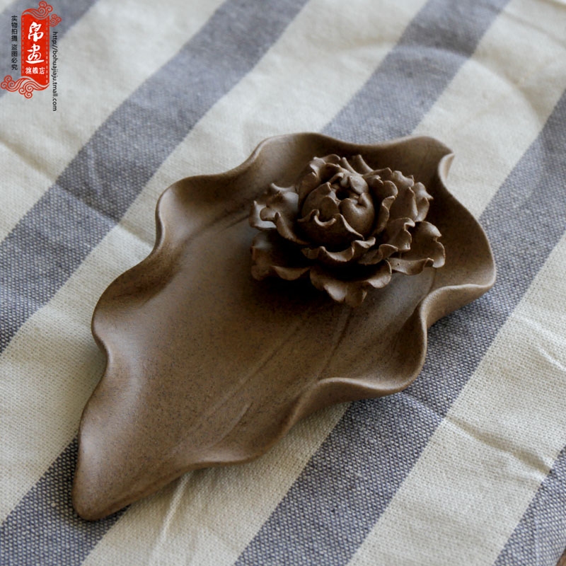 Jingdezhen manual clay joss stick inserted deep TaoXiang meddling in the special - shaped peony incense inserted