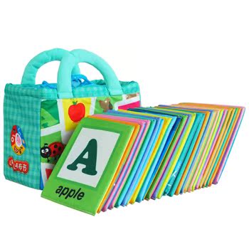 当当网百货 Lala 拉拉布书 婴儿启蒙布卡系列 趣味字母认知