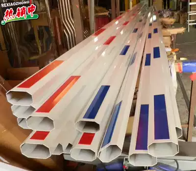 Octagonal fence machine bar Community parking lot yellow black fence machine landing bar 90 * 45MM small octagonal bar