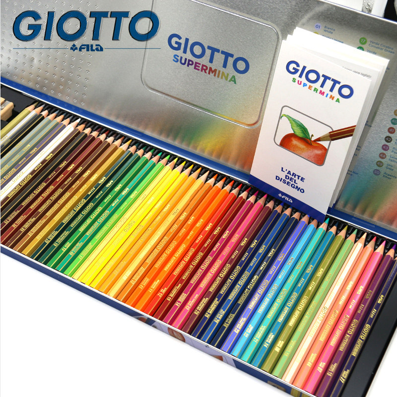 Clearance Giotto 46 Colored Pencils 48 Iron Boxes for Paintings Colored Lead Children's Gifts