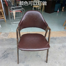 Iron art A- shaped chair dining lounge chair lounge hotel chair coffee shop chair reception chair Western restaurant chair milk tea shop back chair
