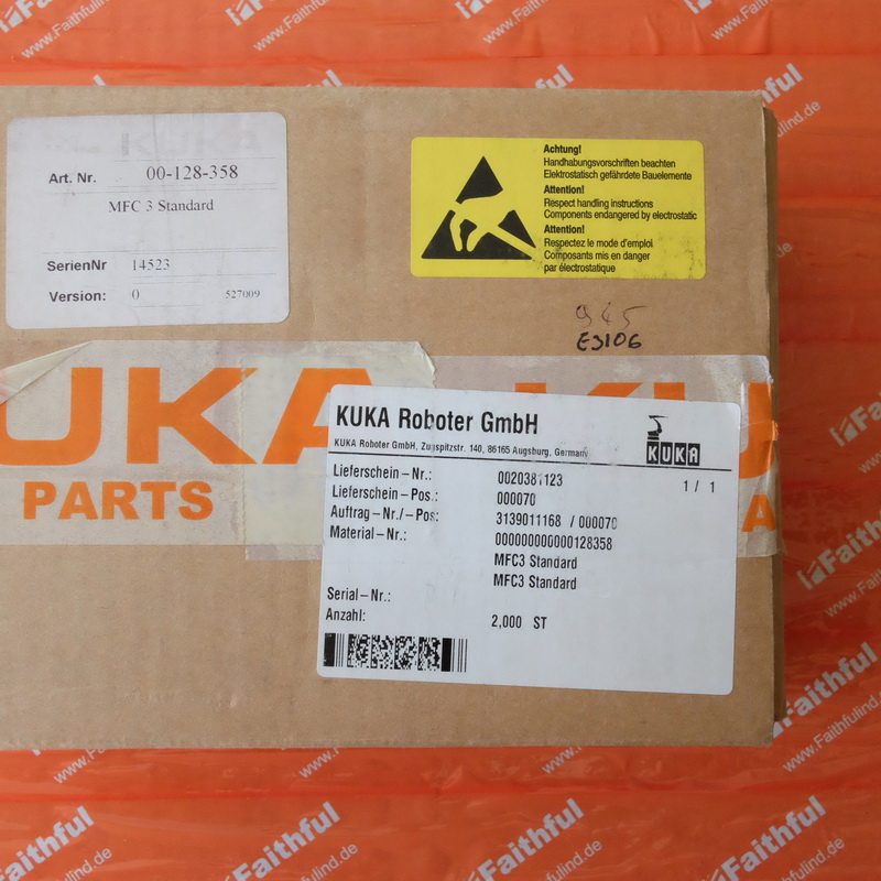 KUKA 00-128-358 KUKA ROBOT WITH MFC3 CARD 00128358