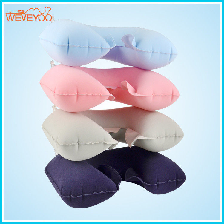 Weiyou Neck Pillow Inflatable Pillow U Pillow Travel Pillow Aircraft Pillow Back Pillow Portable Flocking Neck Pillow