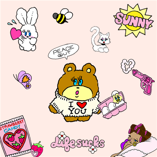 40png貼圖 Foxy的女孩力量貼圖line Camera貼圖免扣png素材圖