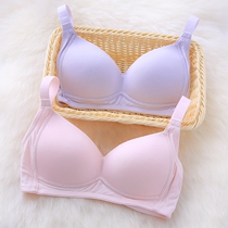 Japanese thin mold Cup silk without steel ring bra summer sexy gathering unscented thin 100% mulberry silk underwear women
