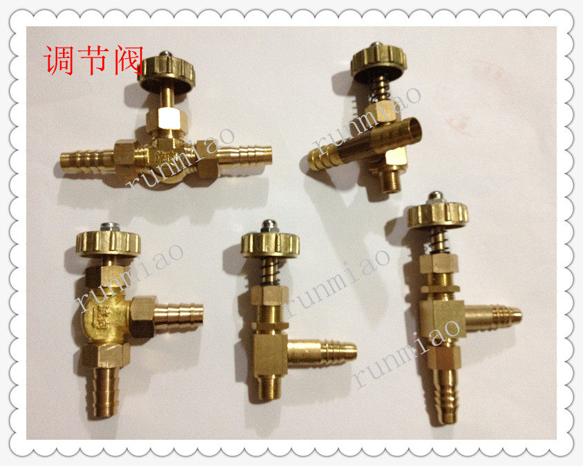 Tri-way needle balance valve straight angle Copper needle type valve throttle valve*10 *8