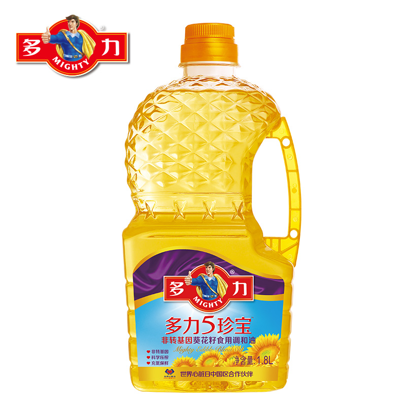 【天猫超市】多力 五珍宝葵花籽调和油 1.8L/瓶