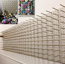 Solid wood pagoda thread home coil rack can be put 96-axis sewing storage frame wall-mounted sewing thread frame