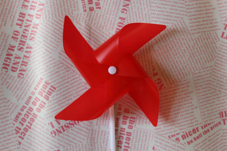 Windmill Solid Pole Windmill 70 after 80 after 90 childhood nostalgia toy DIY four - leaf windmill