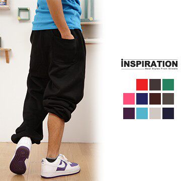 INSPIRATION 580磅不起毛球硬挺保暖缩口刷毛厚棉裤 情侣 WA29082