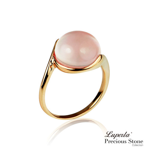 台湾官网直邮进口大东山珠宝 爱恋进行曲 天然粉贝玫瑰金戒指 星