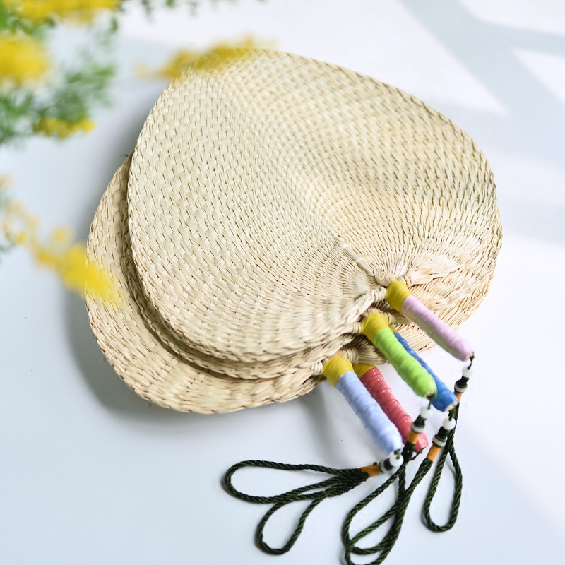 Brown leaf large busfan plantain fan pure hand woven fan straw choreography fan baby fan summer mosquito repellent Ncool