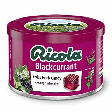 台湾官网直邮进口利口乐 草本喉糖-黑加仑子(100g)