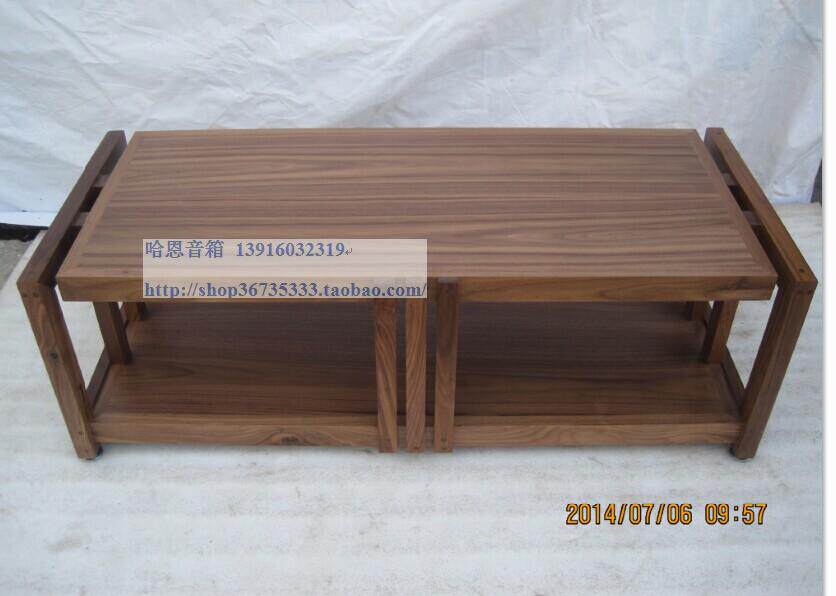 Reputable sound rack KJ-2S solid wood frame type double-layer rack cabinet power amplifier rack workmanship excellent