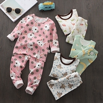 Children Underwear Suit Spring Autumn Boy Autumn Clothes Autumn Pants Children Clothing Girl Pure Cotton Leka Sweatshirt Thin baby pyjamas