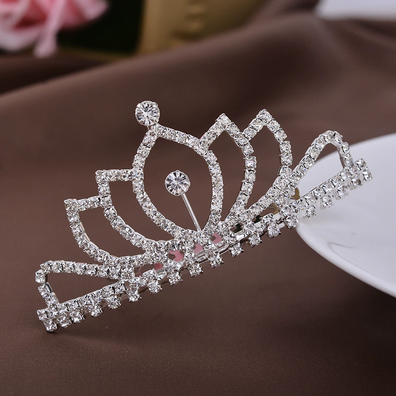 Phụ kiện cài tóc vương miện trẻ em hàn quốc, lược cài tóc rhinestone cho bé gái, lược cài vương miện, kẹp tóc công chúa tiara rhinestone - Phụ kiện tóc