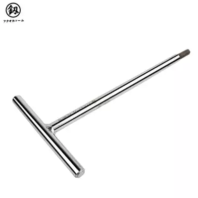 Fukuoka T-type six-angle wrench alloy steel T-shaped 6-angle mirror polishing manual repair FO-3513