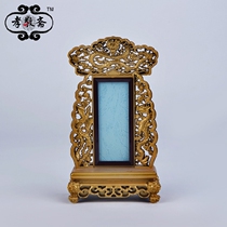 Xiaojingzhai funeral resin tablet ancestor tablet carved hollow golden lotus dragon and phoenix handwritten sacrifice