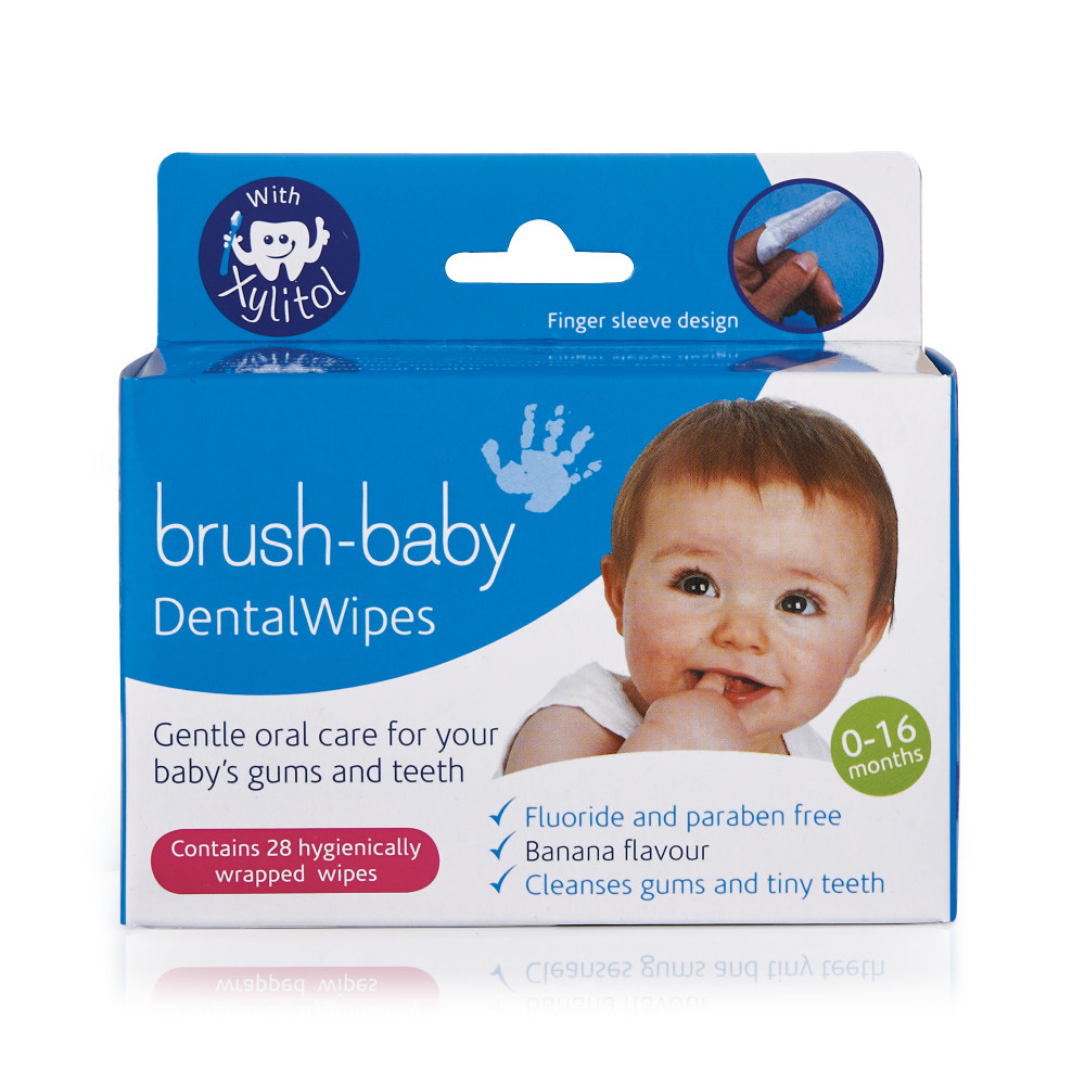 台湾官网直邮进口英国brush-baby安心刷洁牙手指棉套