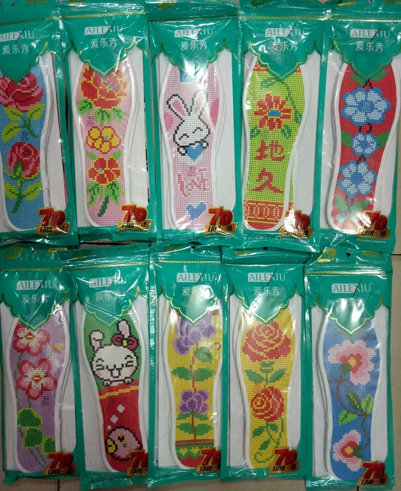 Treasures Love Philharmonie Show Pinhole Cross Stitch Insoles Unfaded Cotton Fabrics Non-Suede Cloth Embroidered Semi-finished male and female General-Taobao