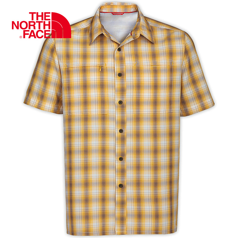 THE NORTH FACE/北面 男款速干短袖格子衬衫 ARNG