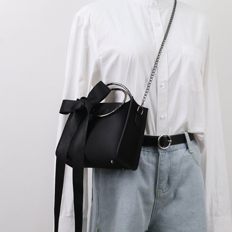 韩国ulzzang小包女2017新款圆环子母包链条小方包百搭单肩斜挎包