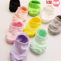 5 đôi mail miễn phí sợi tre vô hình nông miệng vớ vớ cotton nữ vớ silicone chống trượt vớ tất cao cổ nữ