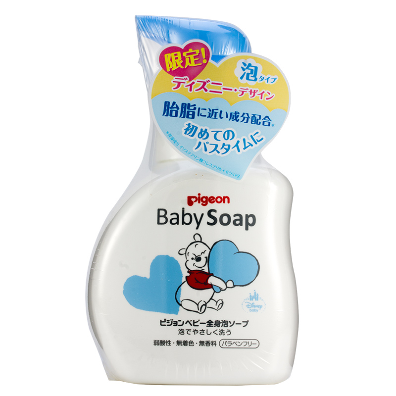 日本原装 贝亲婴儿全身泡沫型沐浴乳儿童沐浴露500ml 全身可用