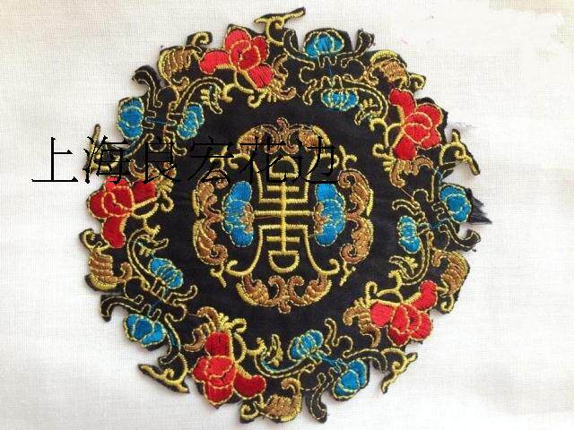 Stage clothing accessories DIY material d2673 cloth applie with flower embroidered embroidery