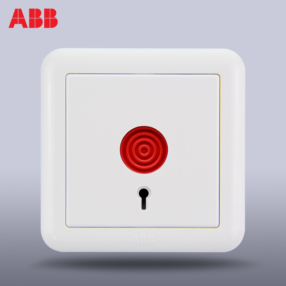 ABB switch panel type 86 wall switch socket De Jingya white alarm switch emergency button AJ419