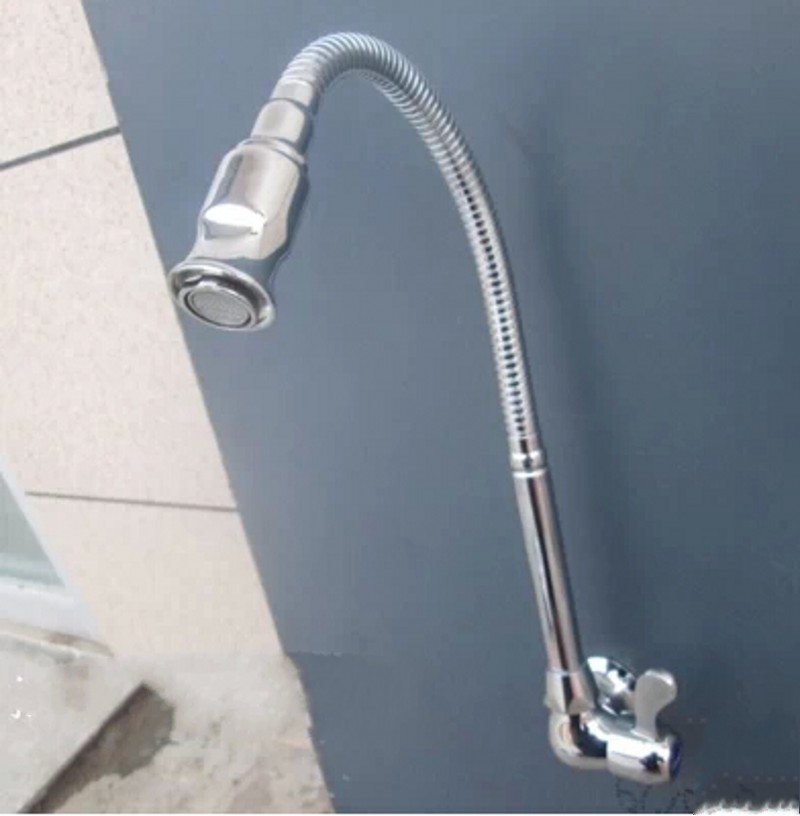 Kun Quan all copper into the wall single cold rotary faucet kitchen faucet washbasin faucet