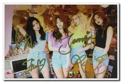 Autographed Korean women's group BLACKPINK official promotional photos Limited to provide E