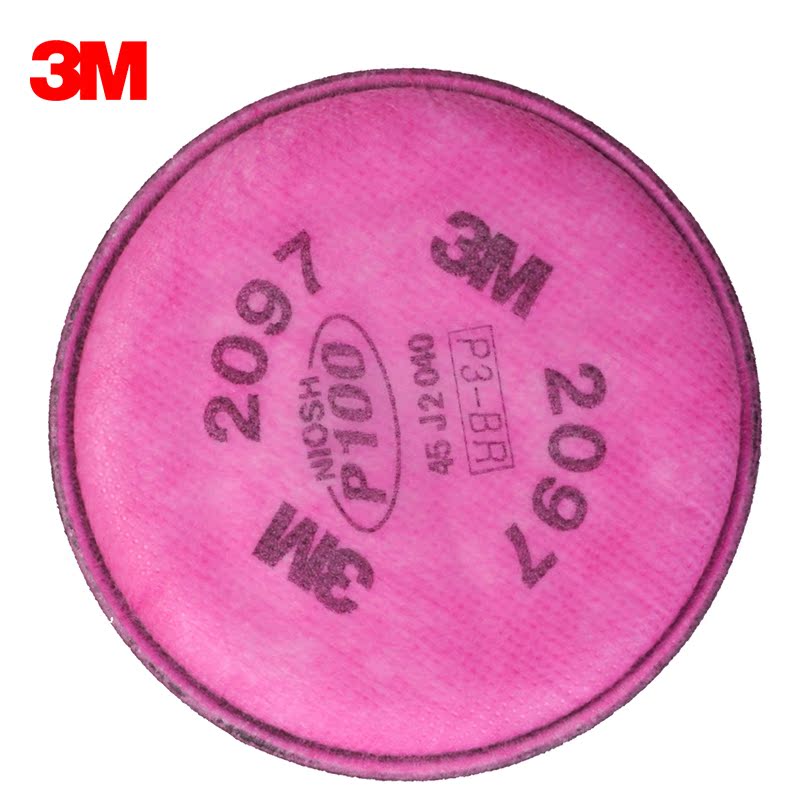 3M2097 P100有机蒸气异味颗粒物滤棉防尘防护面具滤片