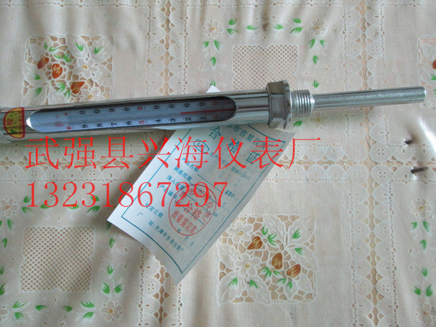 Metal sleeve industrial glass liquid thermometer WNG-11 thermometer 0-150 degrees 0~100 degrees iron plating