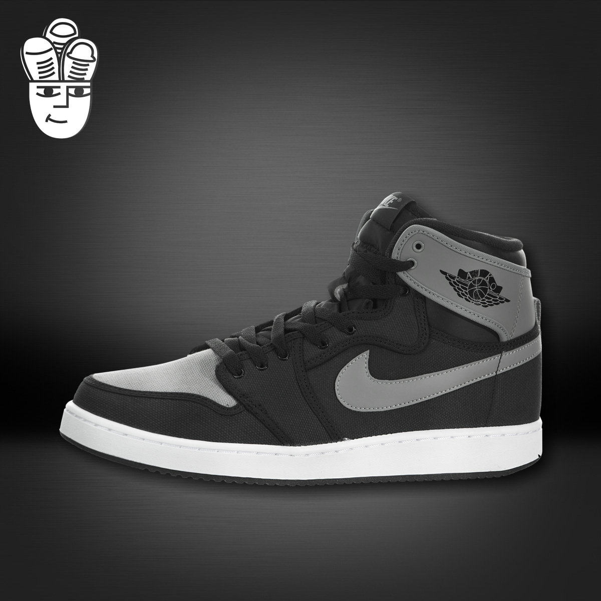 Air Jordan 1 Retro AJKO High AJ1男子高帮板鞋 黑灰帆布 休闲鞋