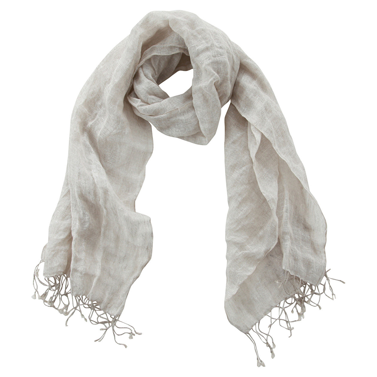 无印良品MUJI 女式 法国亚麻钱布雷披肩