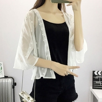 Sunscreen clothes womens short 2021 summer new Korean version loose shawl Chiffon cardigan versatile ultra-thin breathable jacket