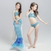 Trẻ em của nàng tiên cá bơi quần áo cô gái công chúa nàng tiên cá đuôi bơi váy cô gái bãi biển chia mặc bikini Đồ bơi trẻ em