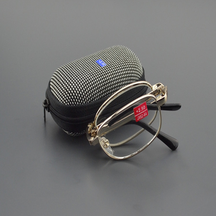 Crystal glass HD folding presbyopic glasses 150 200 250 300 degrees men and women presbyopic glasses radiation protection glasses