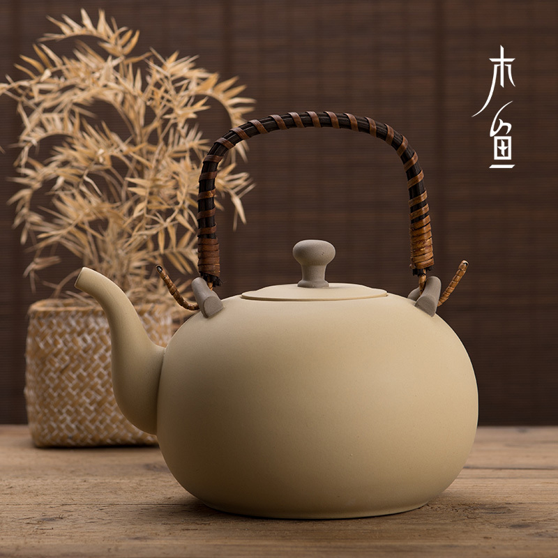 Japanese-Style Purple Clay Teapot with Handle, Ceramic Kettle, Tea Brewing Pot, Clay Pot, Charcoal Stove, Large Household Kung Fu Tea Set Japanese-Style Purple Clay Teapot with Handle, Ceramic Kettle, Tea Brewing Pot, Clay Pot, Charcoal Stove, Large Household Kung Fu Tea Set