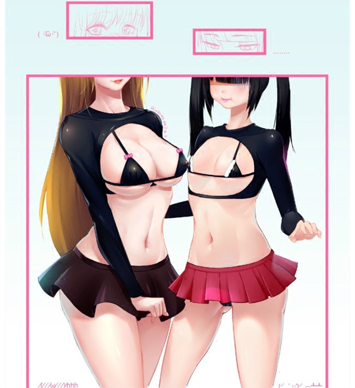 (Old Customer Customizable) Lean Breast Lolly pk large breasted brother-in-law Long sleeves hollowed-out opening chest suit high girl